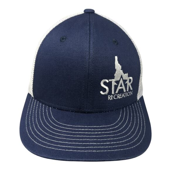 Idaho Star Recreation Snapback Trucker Hat Blue One Size Mesh Back - Picture 1 of 10